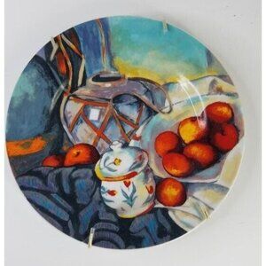 Sakura Paul Cezanne Plate 8"‎ Decorative Apples Jar Canister Metal Wall Hanger